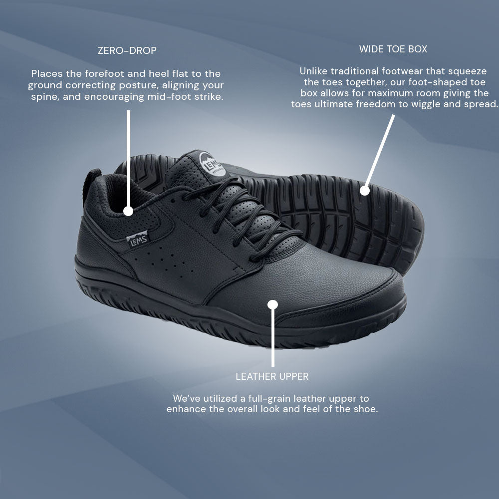 Lems - Primal Zen Leather - Black (Unisex)