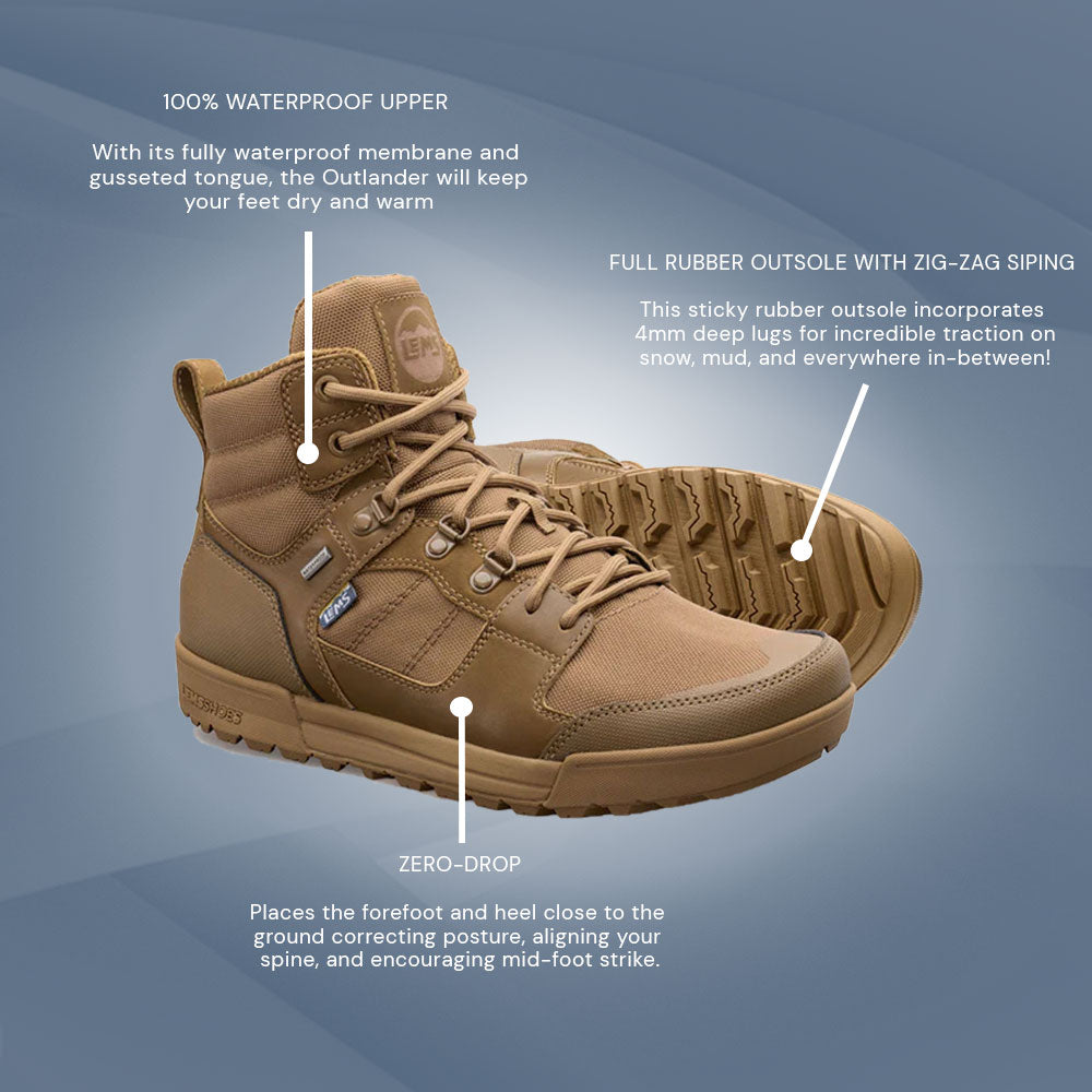 Lems - Outlander Waterproof - Coyote (Unisex)