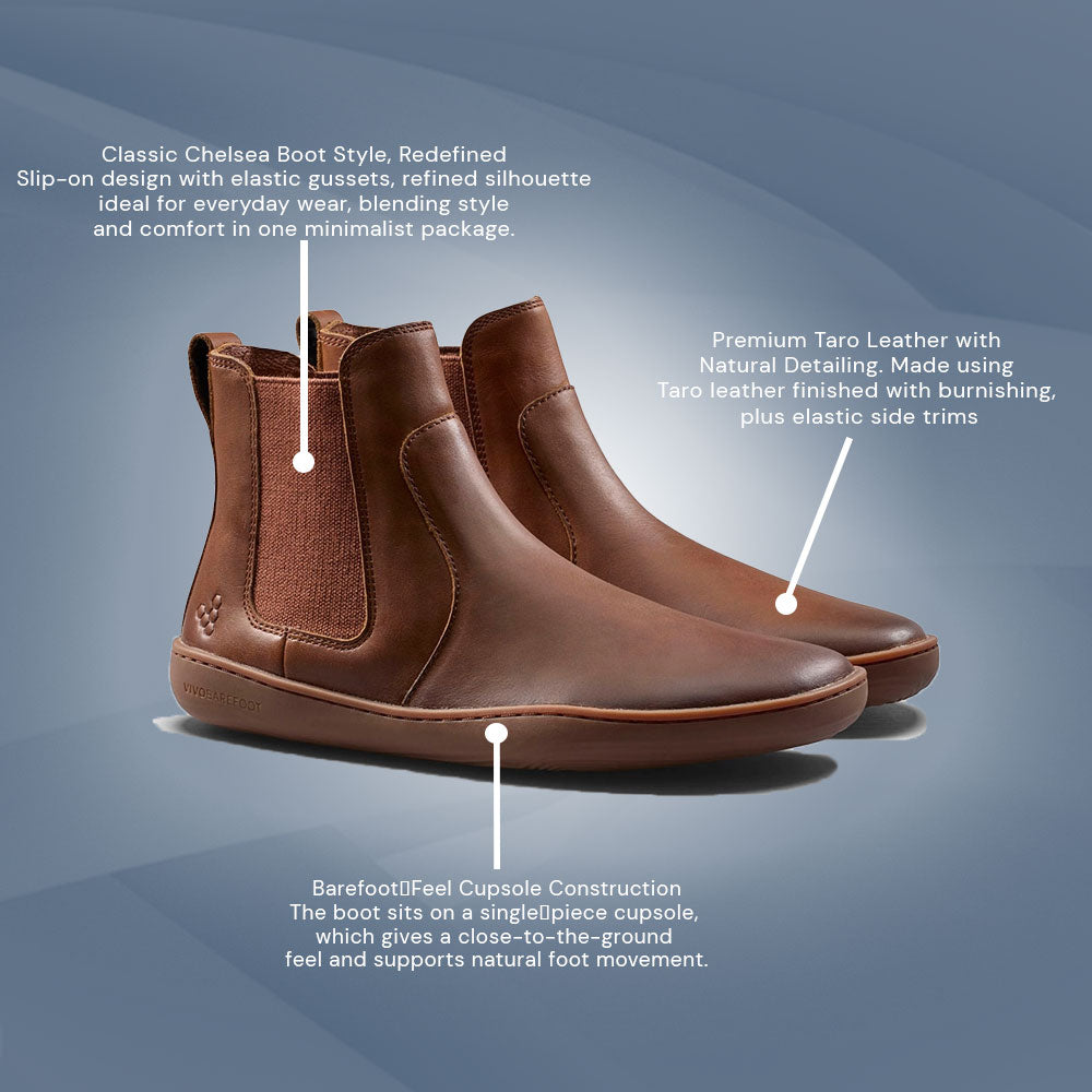 Vivobarefoot - Sensus Chelsea - Dark Tan (Womens)