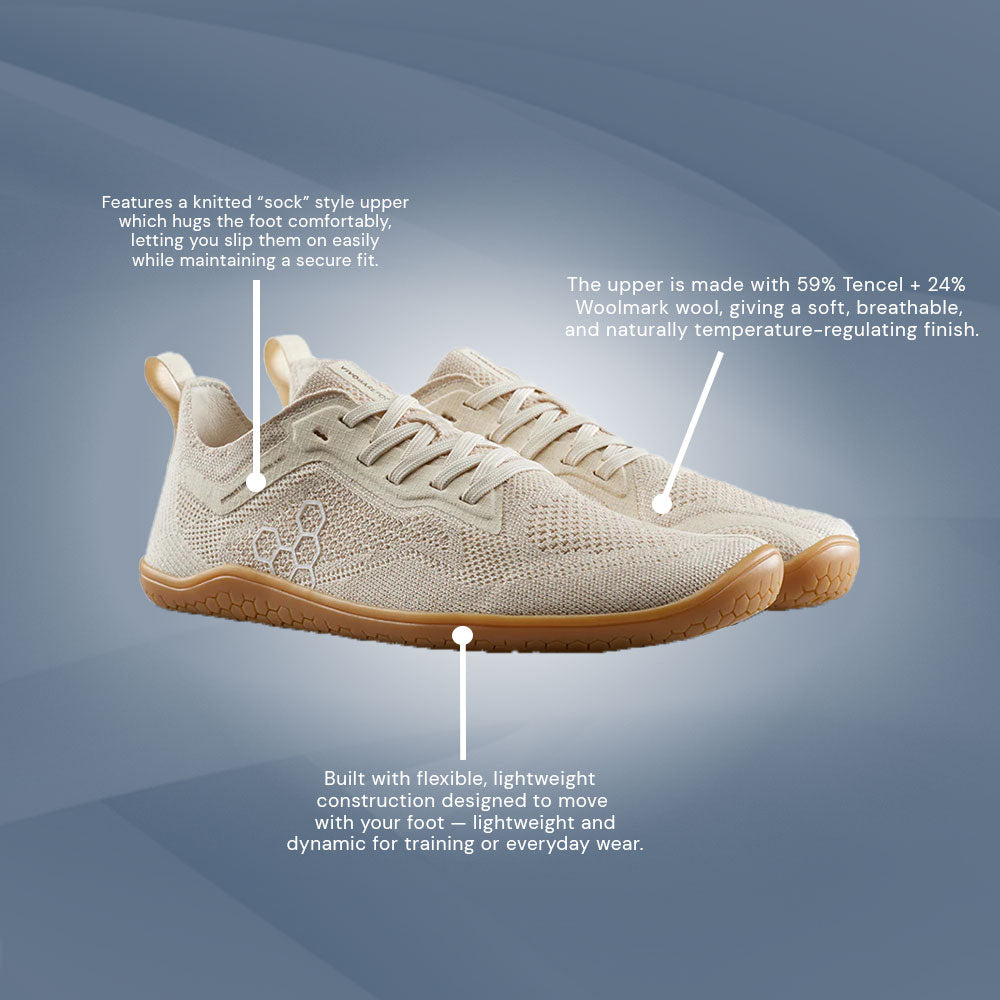 Vivobarefoot Primus Lite Knit Natural - Coconut (Womens)
