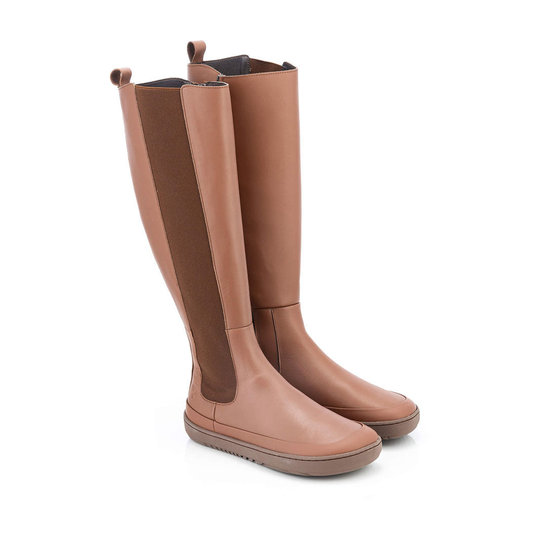 Shapen - HARPER barefoot knee-high boots - Brown (Womens)