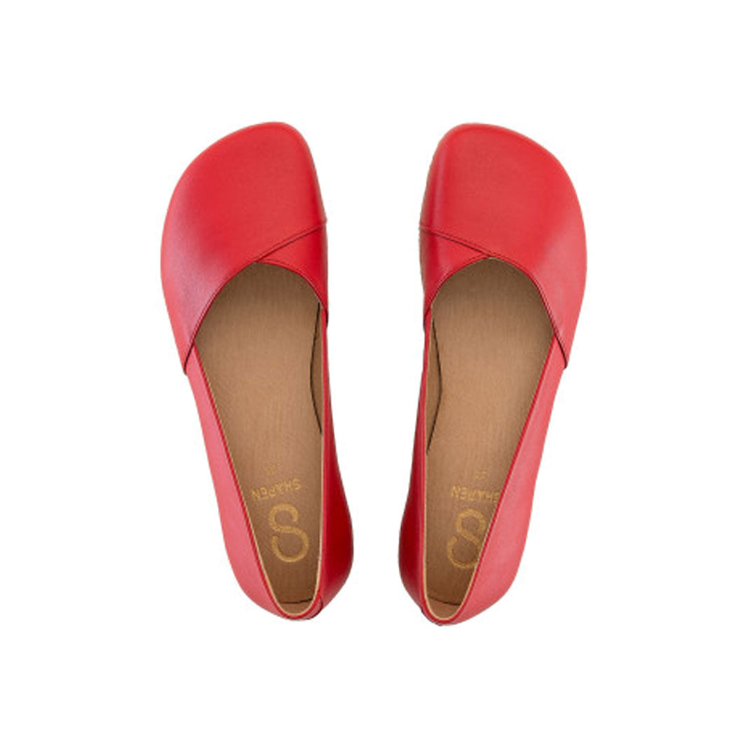Shapen - PEONY Barefoot Ballerinas - Cherry - Wide (Womens)