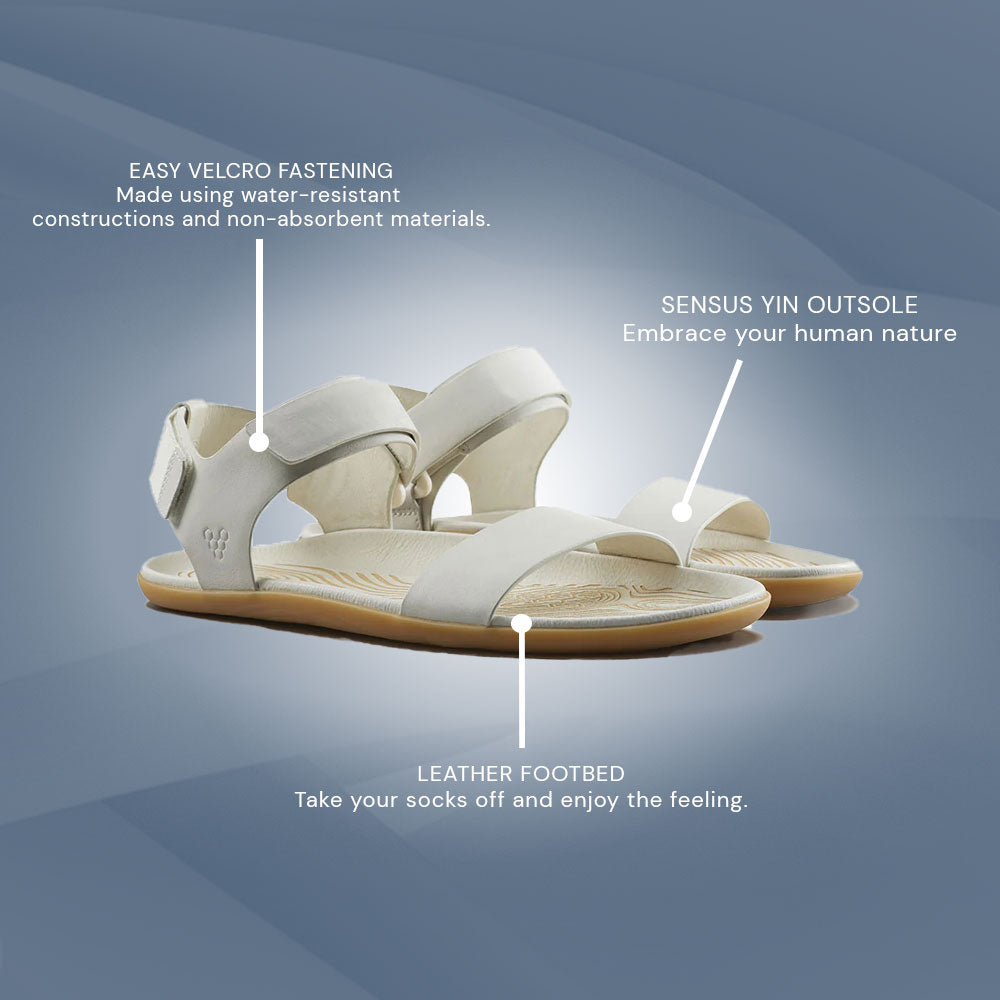 Vivobarefoot Sensus Yin Sandal (Womens) - Limestone