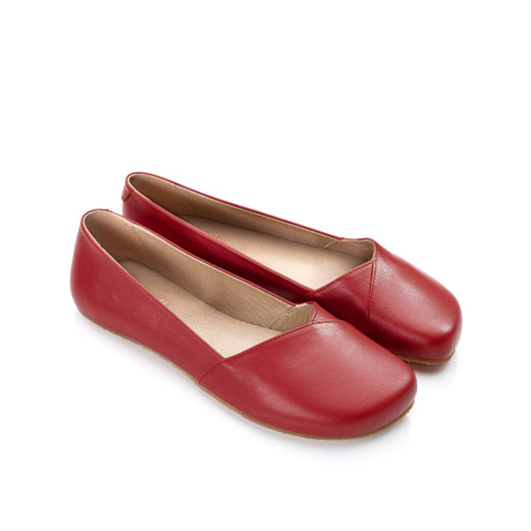 Shapen - PEONY Barefoot Ballerinas - Cherry - Wide (Womens)