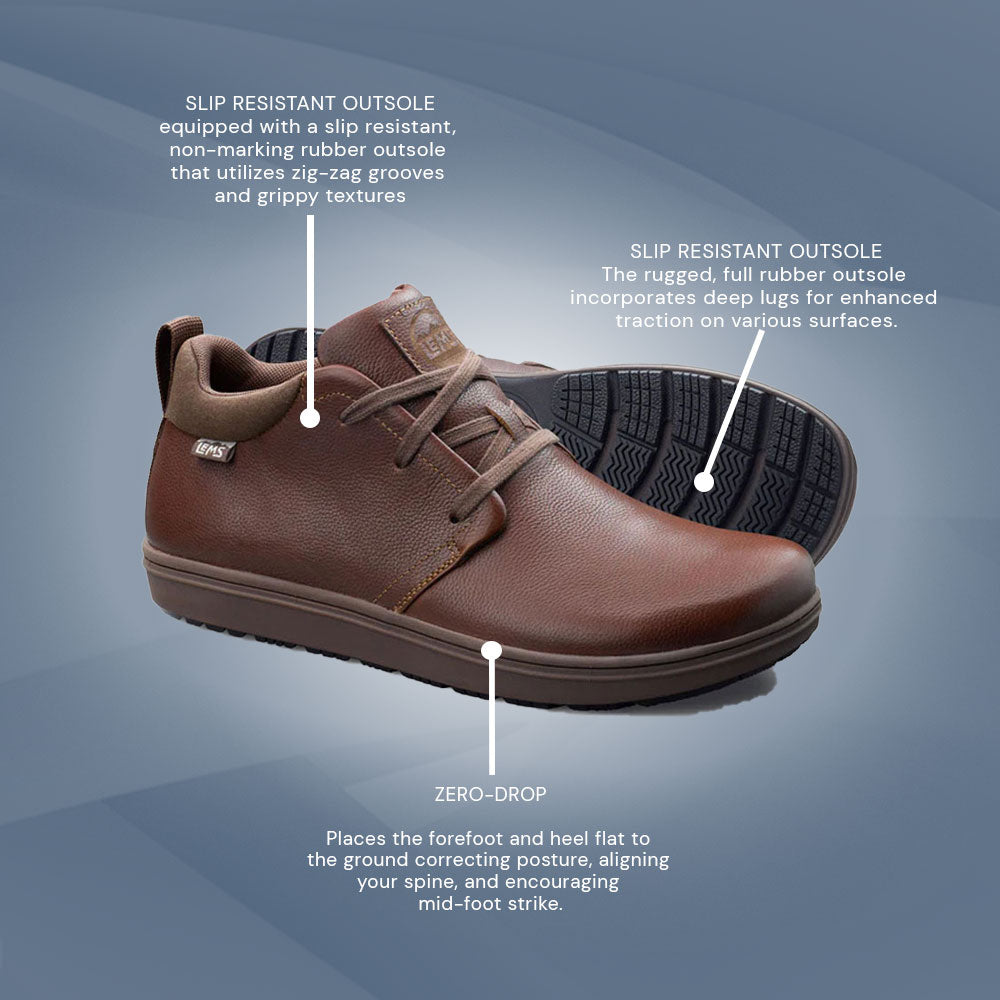 Lems - Chukka Grip - Chestnut - Leather (Unisex)