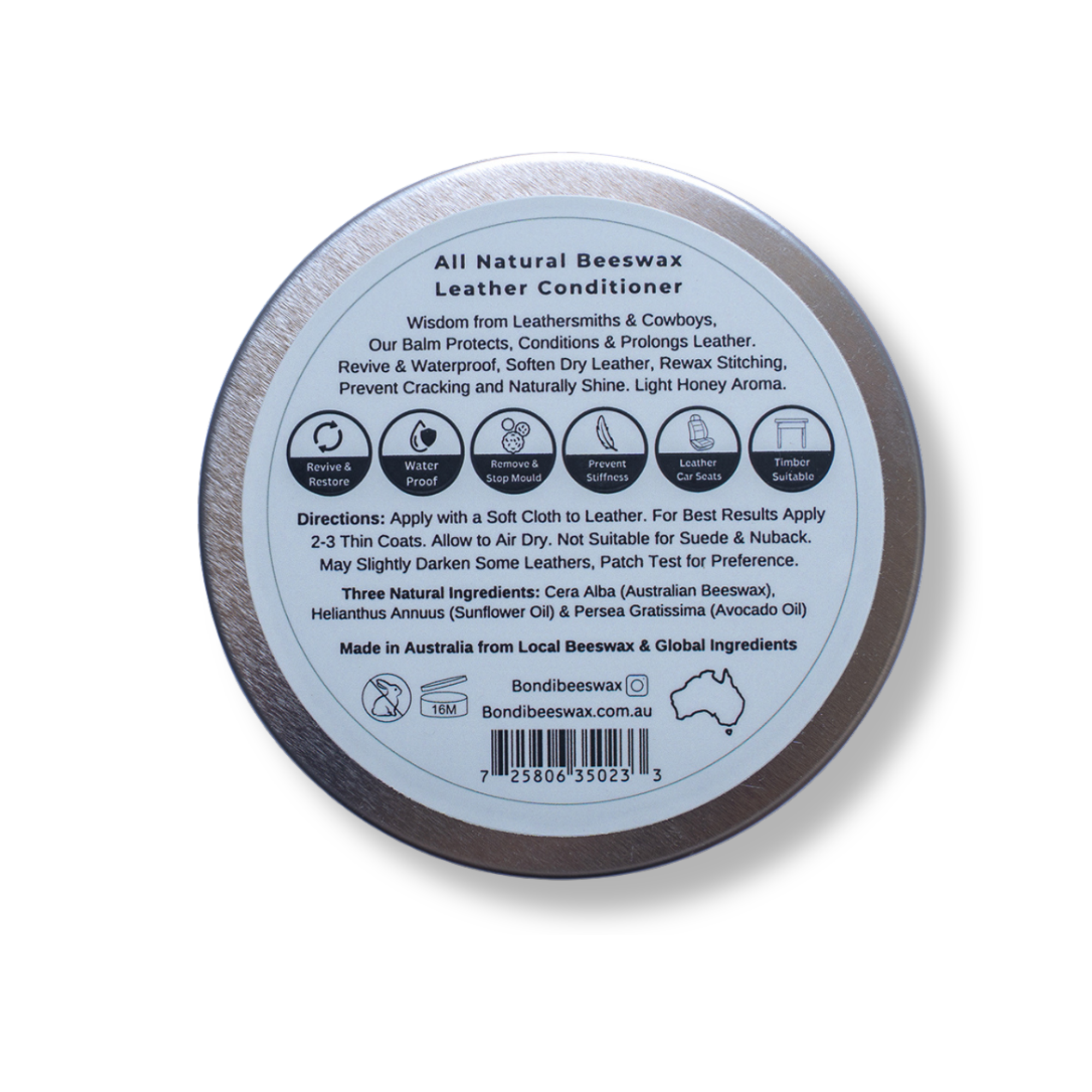 Bondi Beeswax Leather Conditioner & Waterproof Wax