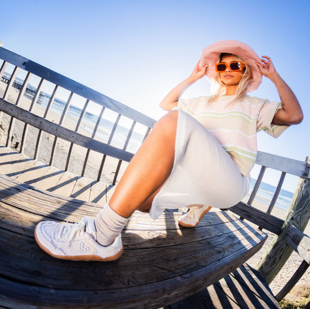 Vivobarefoot Gobi Sneaker Canvas (Womens) - Rose