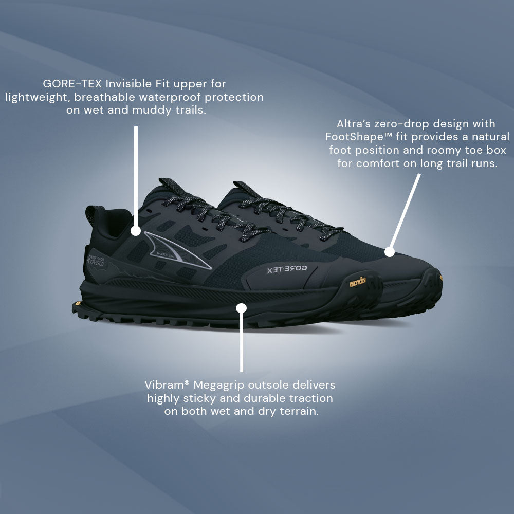 Altra - Lone Peak 9+ GTX - Black/Black - Mens