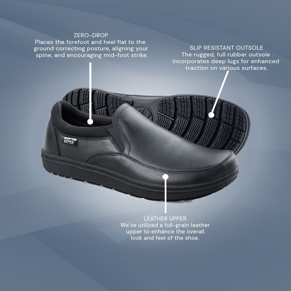 Lems - Drifter Grip - Ink - Leather (Mens)