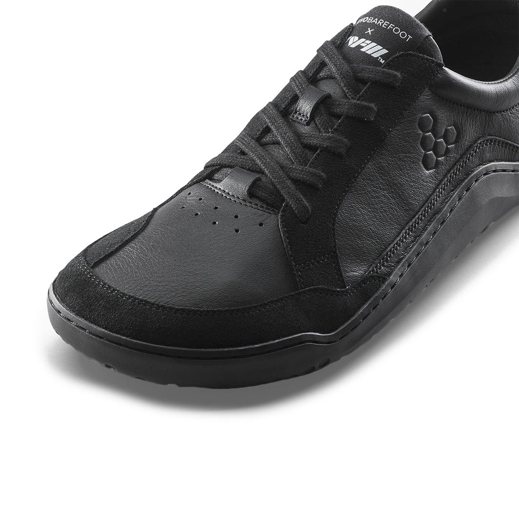 Vivobarefoot Gobi II Sneaker Premium Leather (Mens) - Triple Obsidian