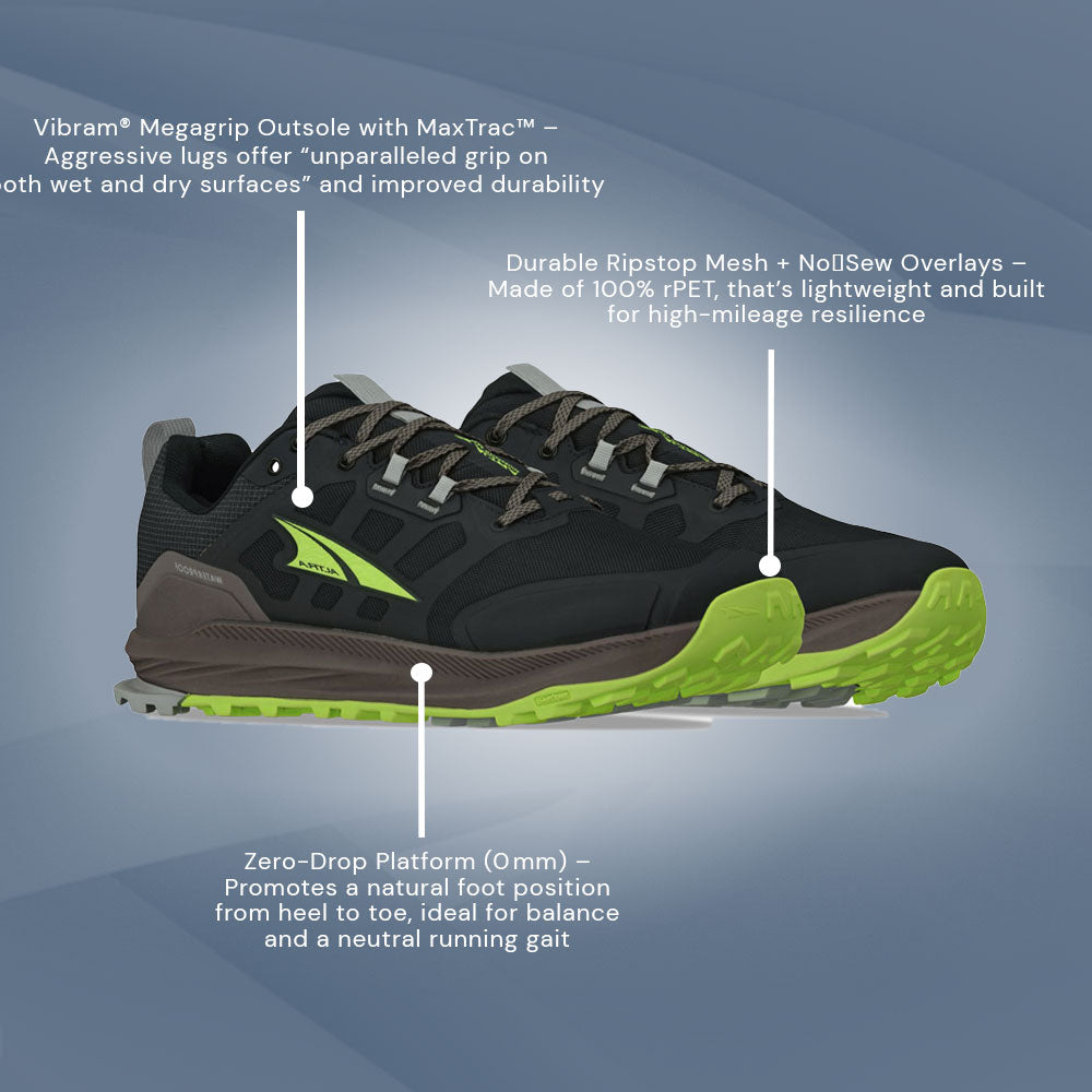 Altra - Lone Peak 9 Waterproof Low -Lime/Black - Mens