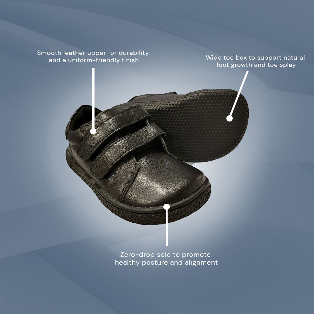 Bprimal Kids - Classic - Blackout (Leather) School Shoes