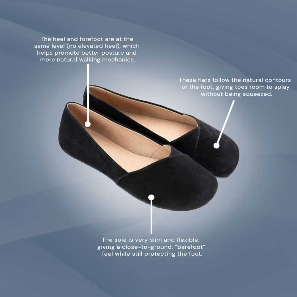 Shapen - PEONY WIDE Suede - Black (Womens)