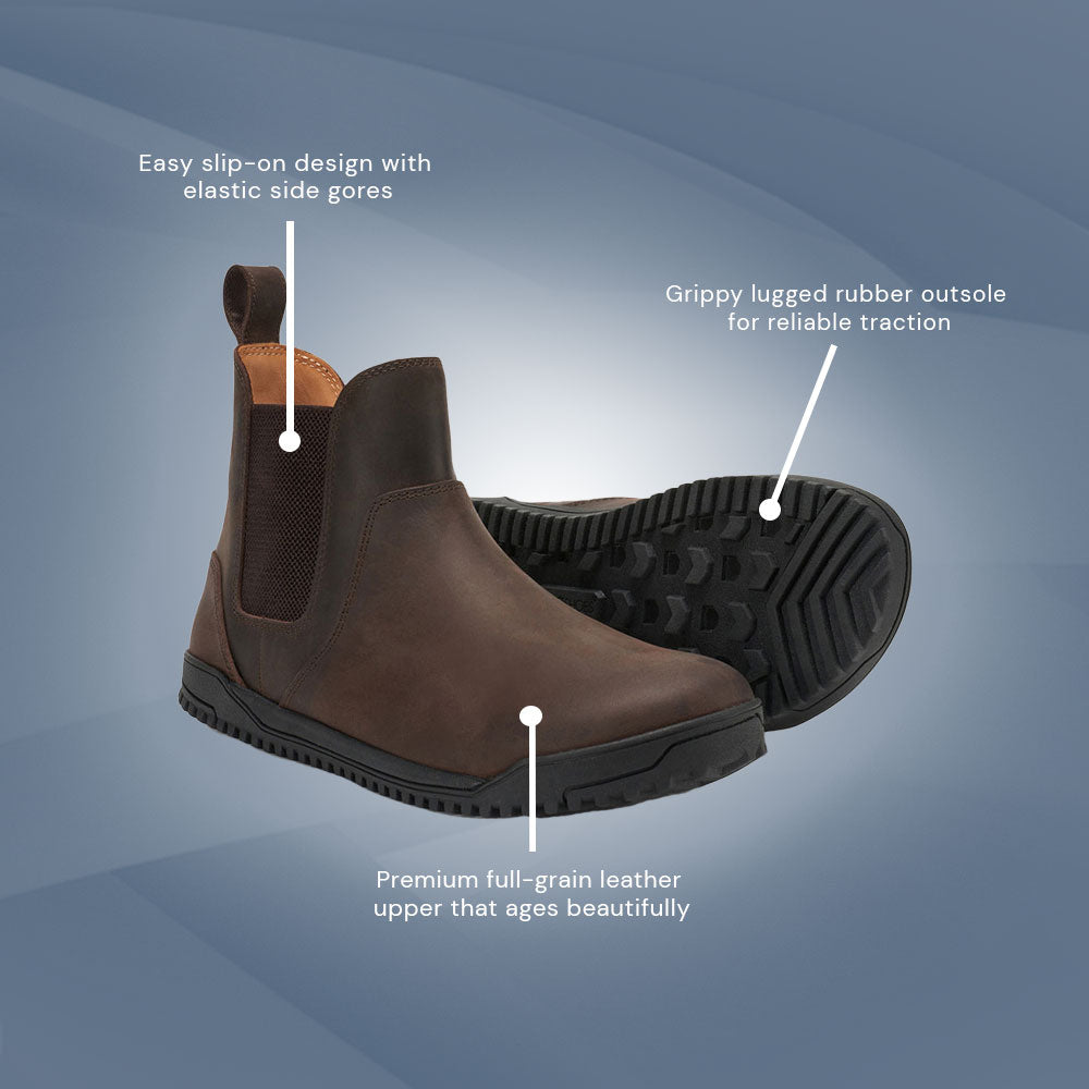 XeroShoes - Ridgeway Leather Chelsea Boot - Mens - Dark Brown