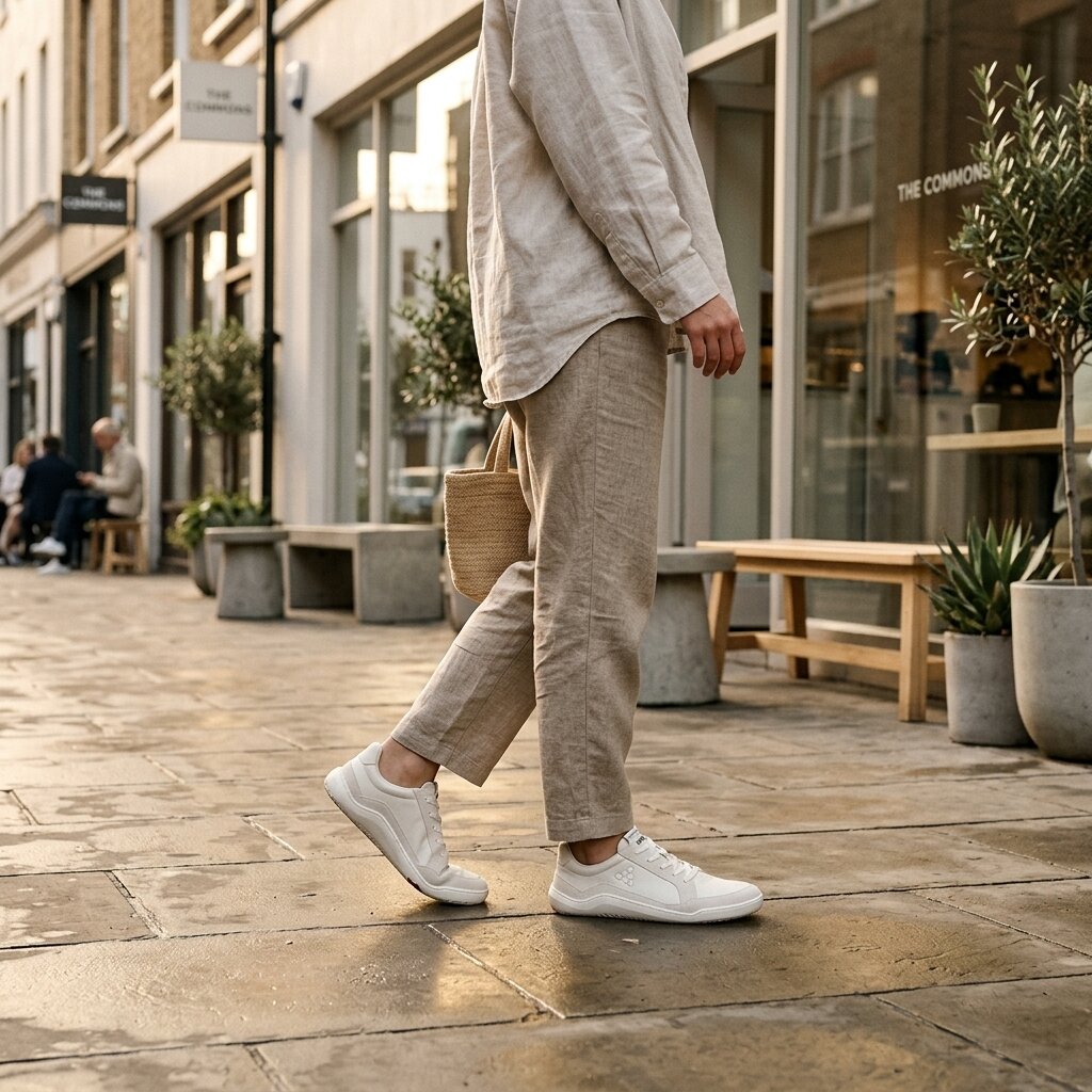 Vivobarefoot Gobi II Sneaker Premium Leather (Womens) - Limestone