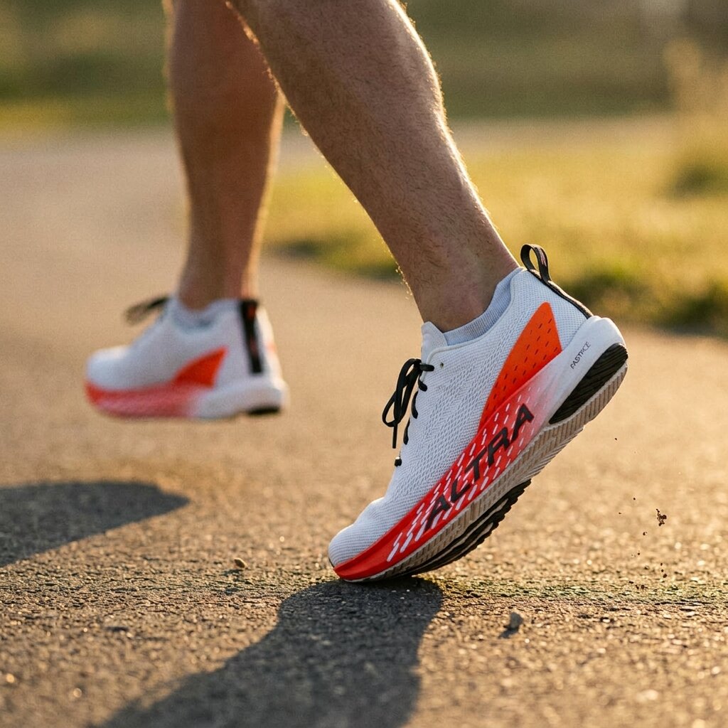 Altra - Vanish Pulse - White/Black/Firey Coral- Mens