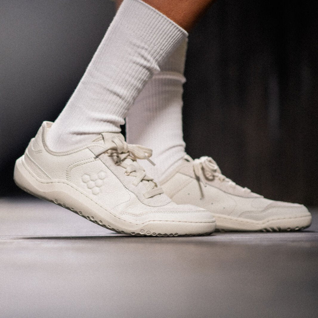 Vivobarefoot Gobi Sneaker Leather (Mens) - Limestone