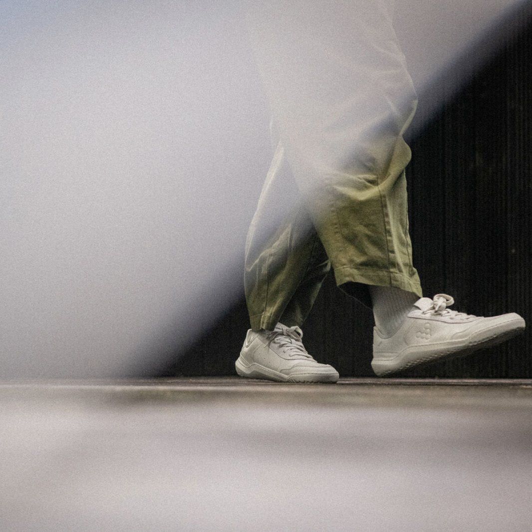 Vivobarefoot Gobi Sneaker Leather (Mens) - Limestone