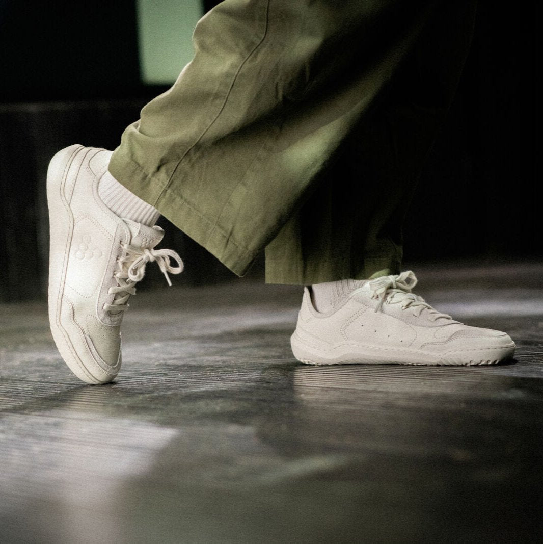 Vivobarefoot Gobi Sneaker Leather (Mens) - Limestone