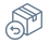 Return Guarantee Icon image of a package with a return arrow icon.