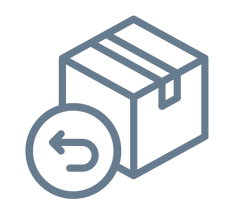 Return Guarantee Icon image of a package with a return arrow icon.