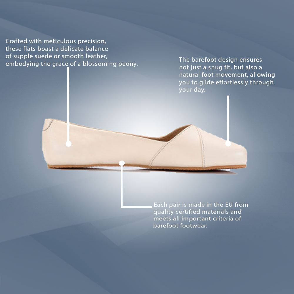 Shapen - PEONY Barefoot Ballerinas - Beige (Womens) (Wide)