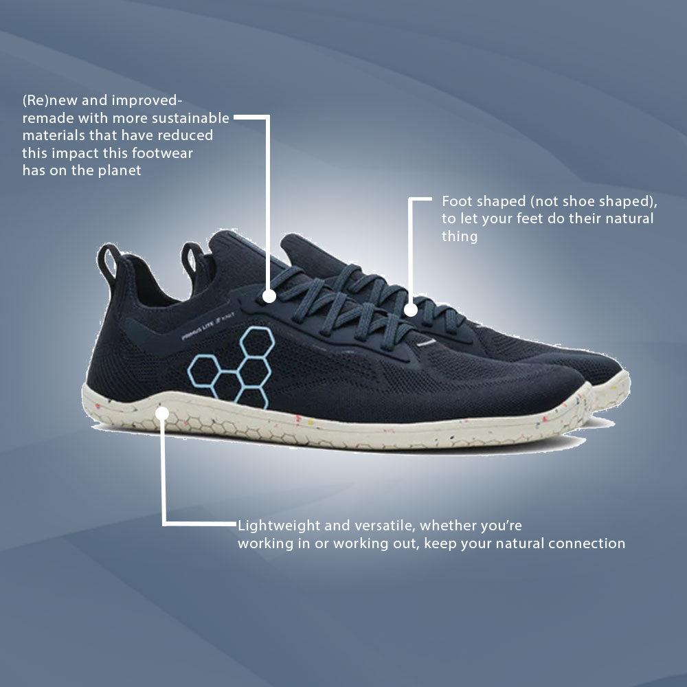Vivobarefoot Primus Lite Knit (Mens) - Midnight (CLEARANCE)