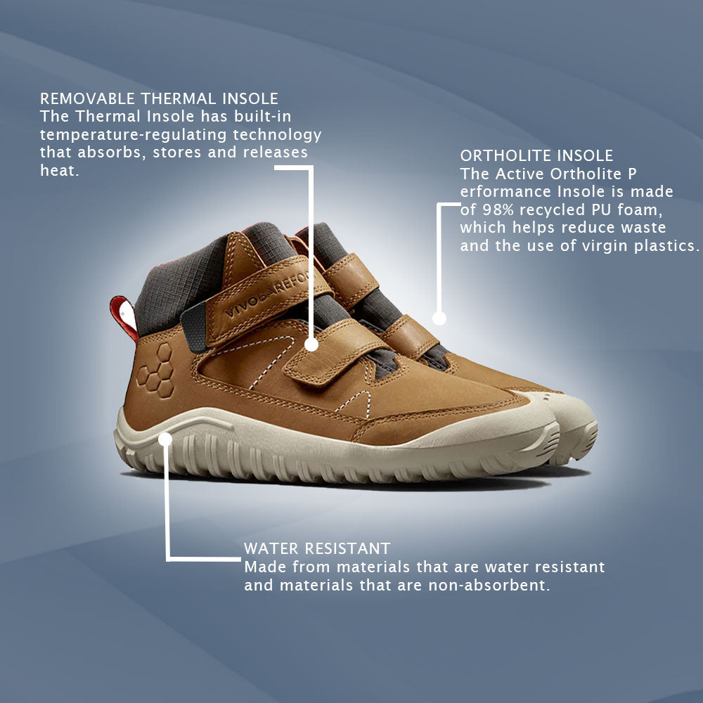 Vivobarefoot - Tracker AT Kids Hiking Boot - Acorn