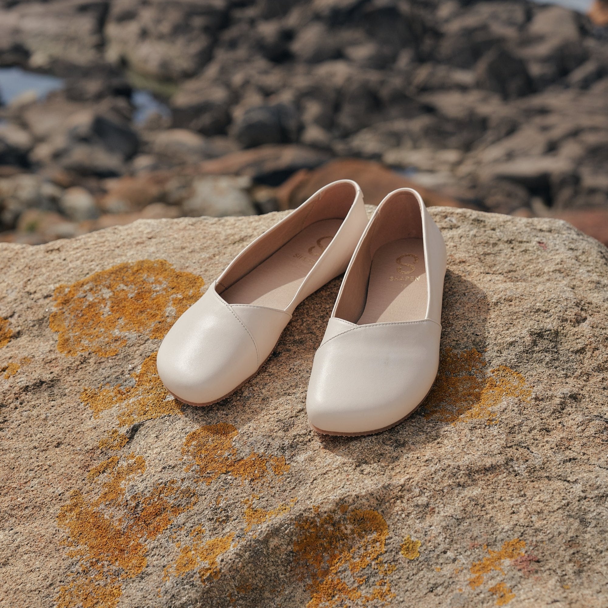 Shapen - PEONY Barefoot Ballerinas - Beige (Womens) (Wide)