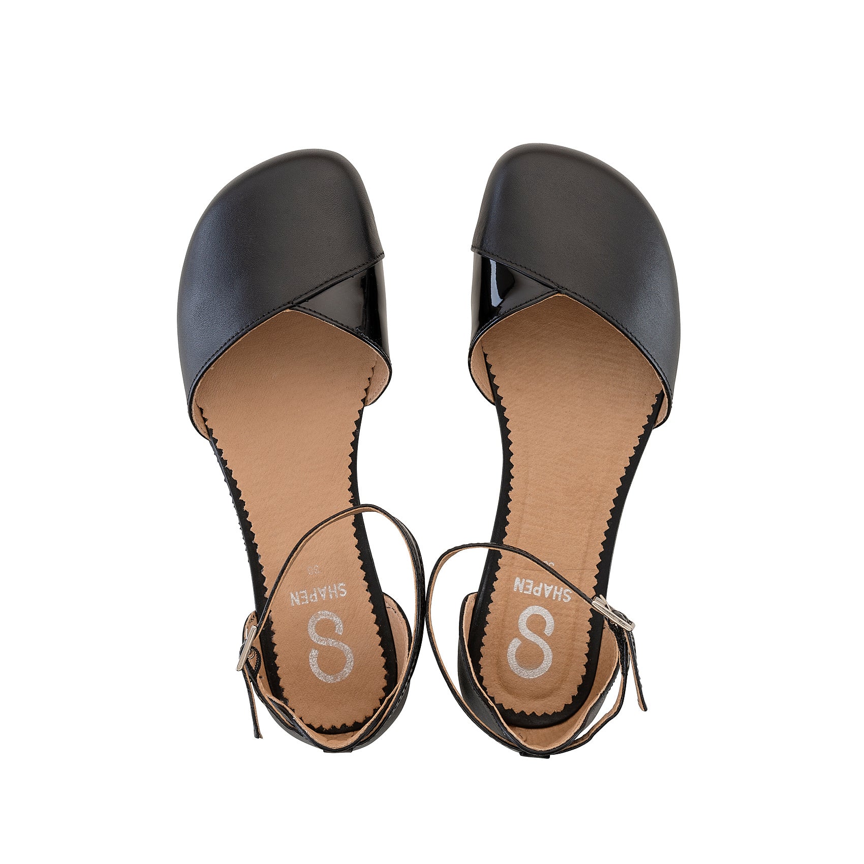 Shapen - POPPY Leather WIDE - Black (Womens)