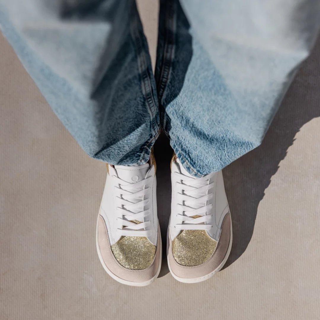 Shapen - CHARM Leather Barefoot Shoes - Light Gold (Womens)