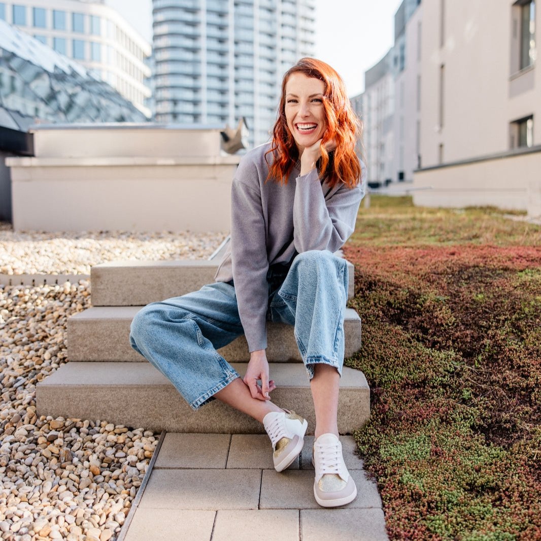 Shapen - CHARM Leather Barefoot Shoes - Light Gold (Womens)