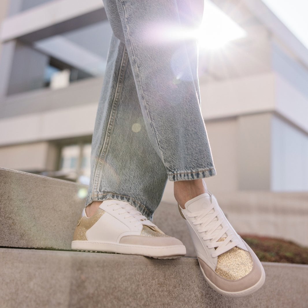 Shapen - CHARM Leather Barefoot Shoes - Light Gold (Womens)