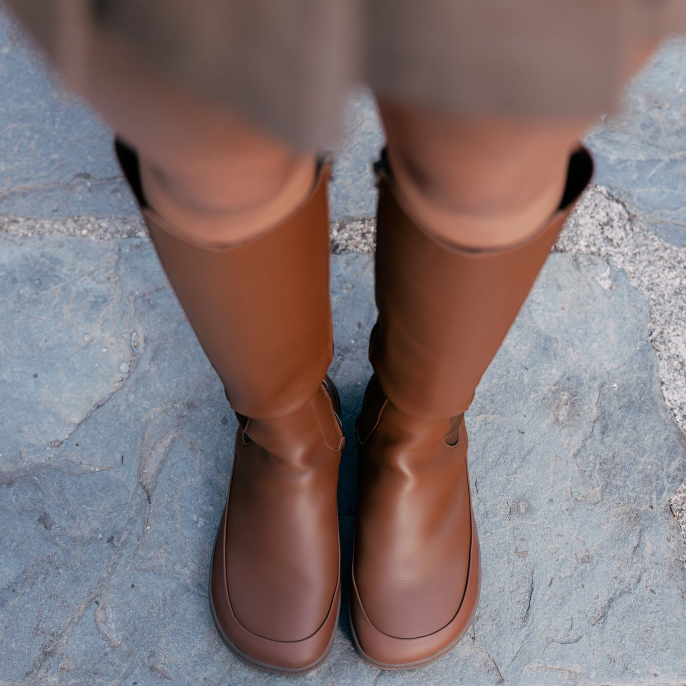 Shapen - HARPER barefoot knee-high boots - Brown (Womens)