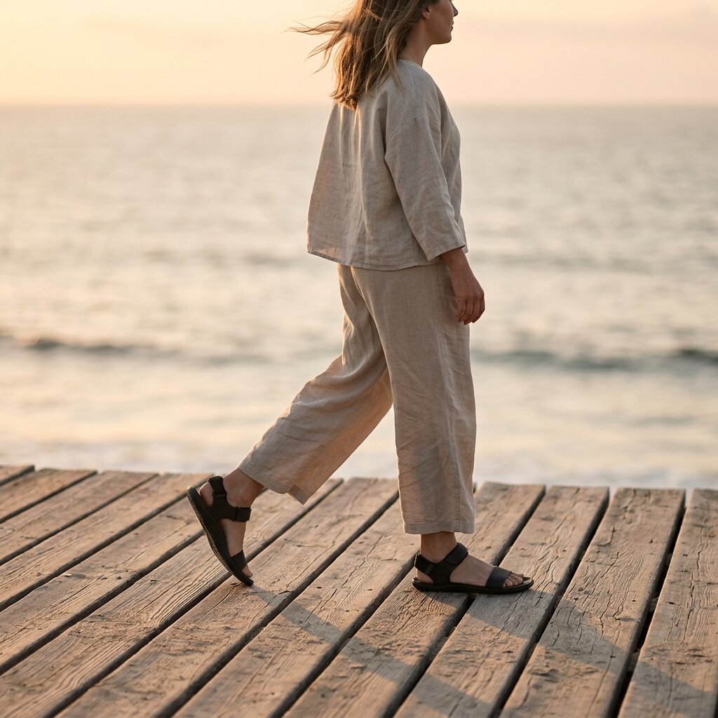 Vivobarefoot Sensus Yin Sandal (Womens) - Obsidian