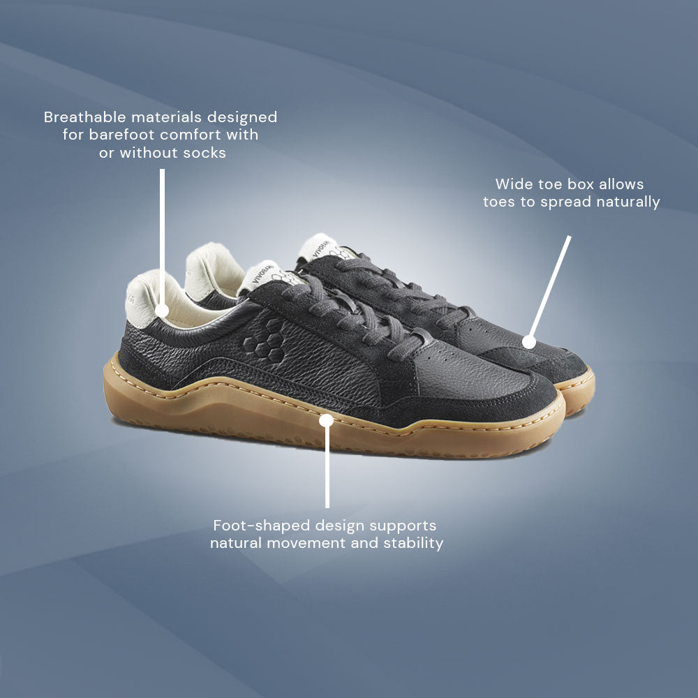 Vivobarefoot Gobi III Sneaker Leather (Womens) - Obsidian