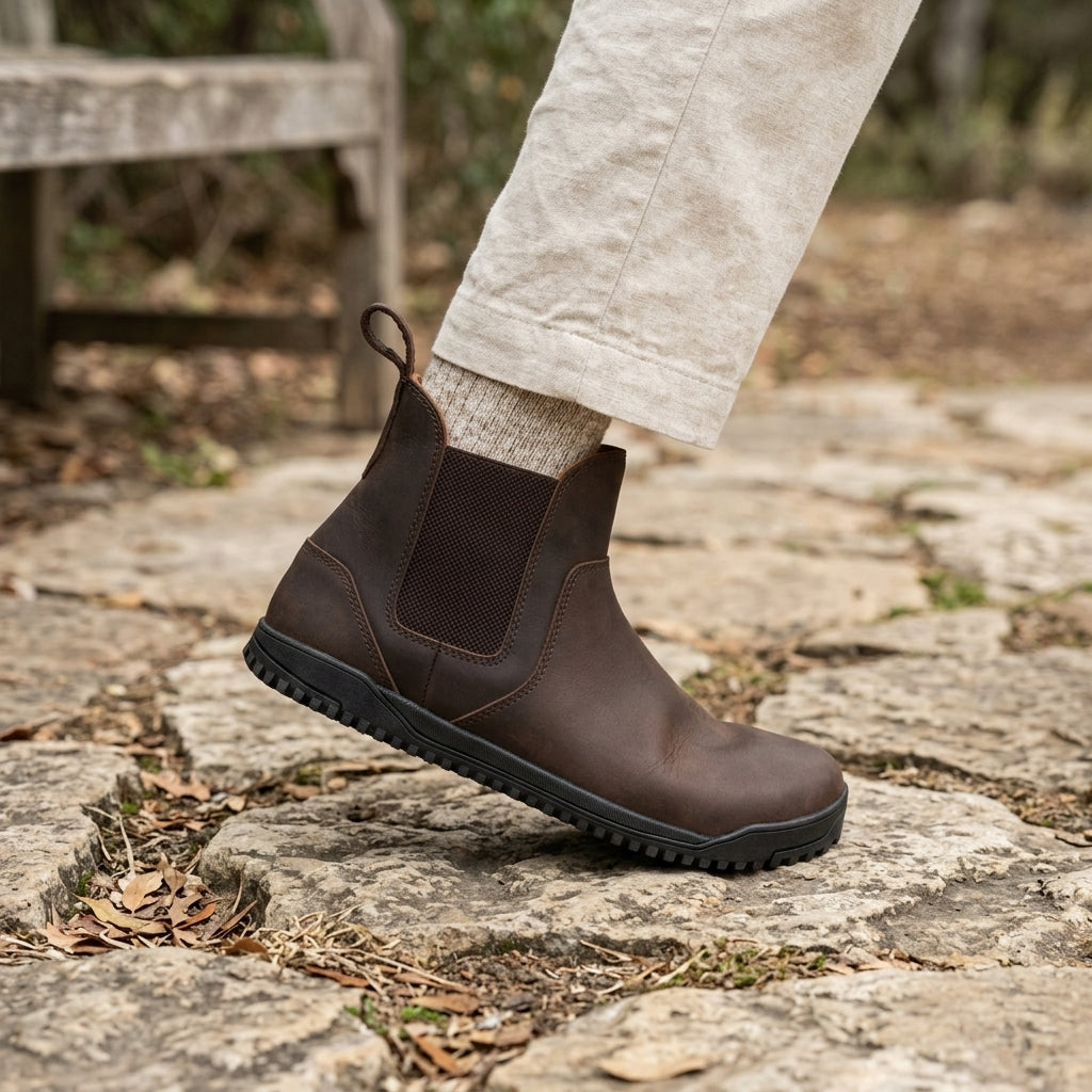XeroShoes - Ridgeway Leather Chelsea Boot - Mens - Dark Brown