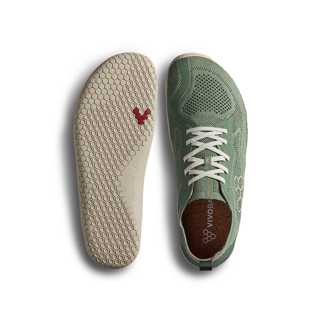 Vivobarefoot Primus Lite Knit Natural (Mens) - Dusty Green