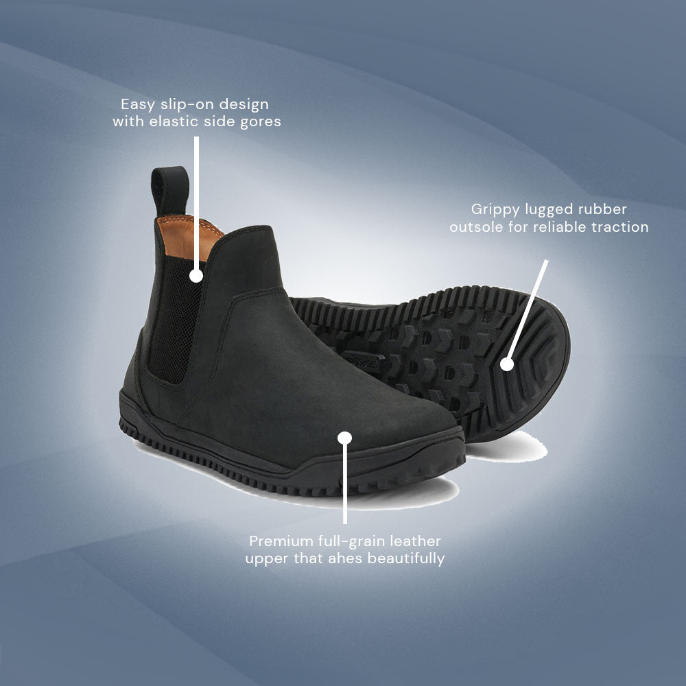XeroShoes - Ridgeway Leather Chelsea Boot - Womens - Black