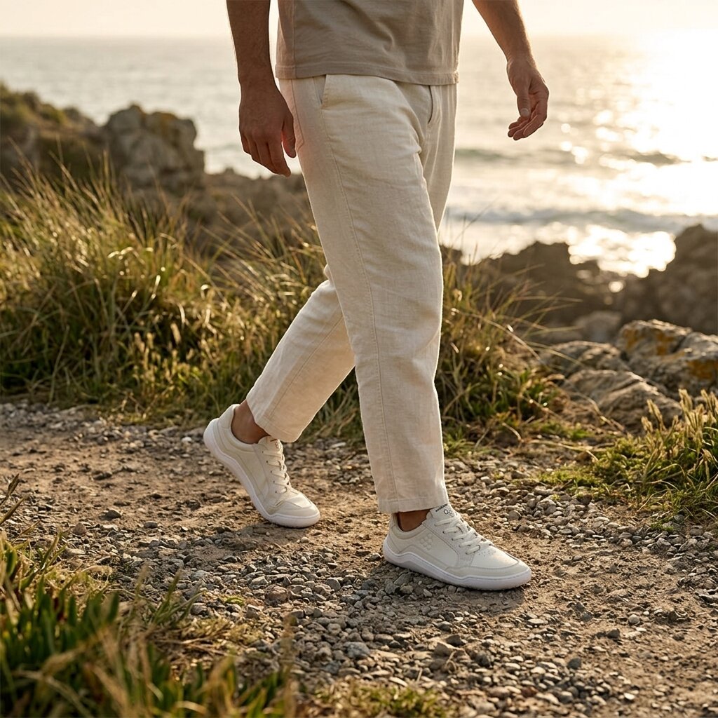 Vivobarefoot Gobi III Sneaker Leather (Mens) - Limestone