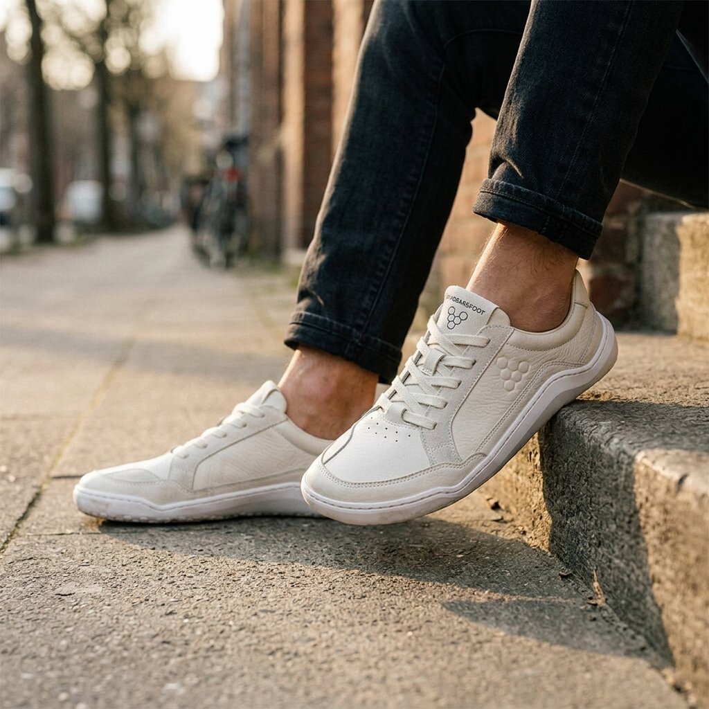 Vivobarefoot Gobi III Sneaker Leather (Mens) - Limestone
