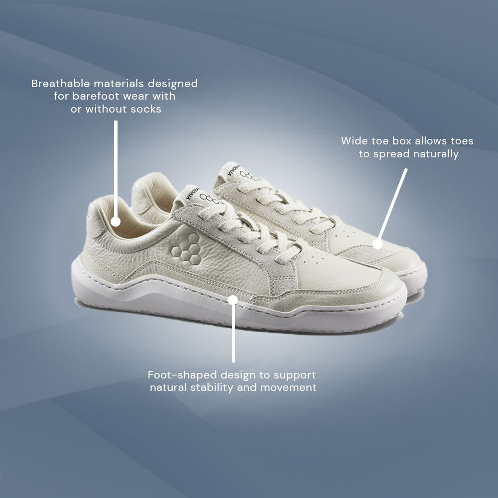 Vivobarefoot Gobi III Sneaker Leather (Womens) - Limestone