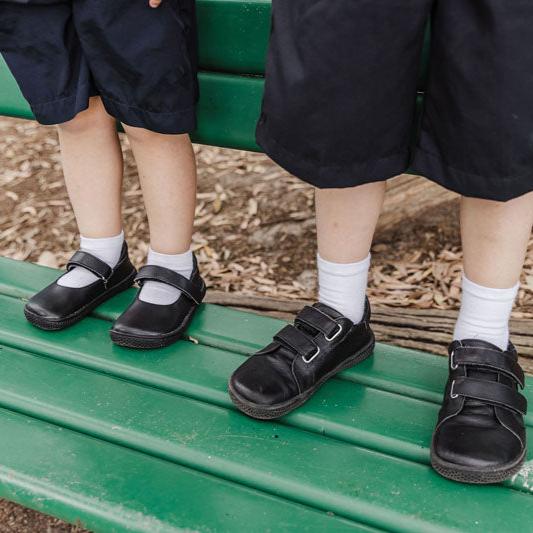 Bprimal Kids - Classic - Blackout (Leather) School Shoes