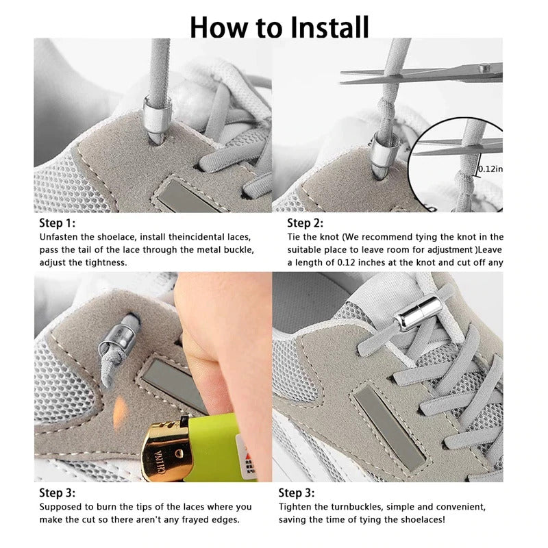 Elastic Shoelaces - Metal clasp - bprimal