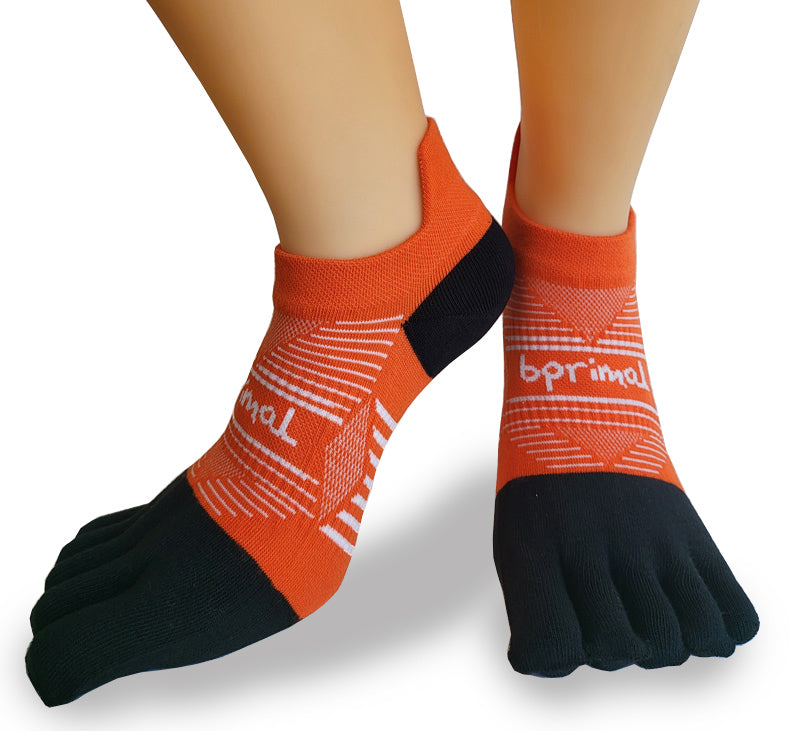 Bprimal Everyday Five-Toe Socks - No-Show - Regular Weight - White –  Bprimal Footwear