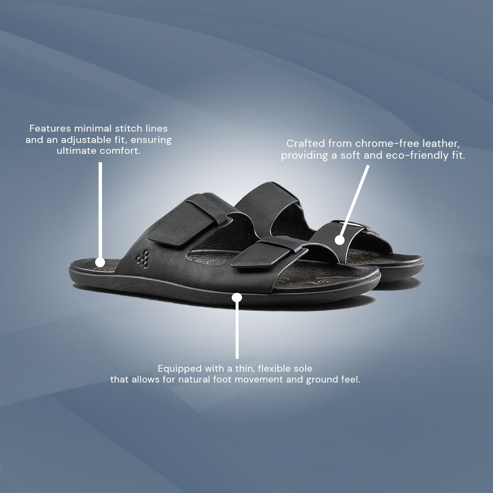 Vivobarefoot  Sensus Yin Slide (Womens) - Obsidian