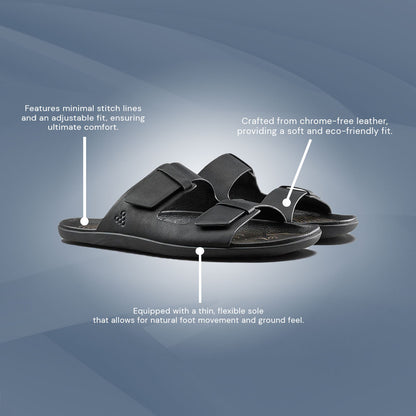 Vivobarefoot  Sensus Yin Slide (Womens) - Obsidian
