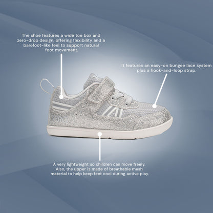 XeroShoes - Prio - Little Kids - Silver Glitter