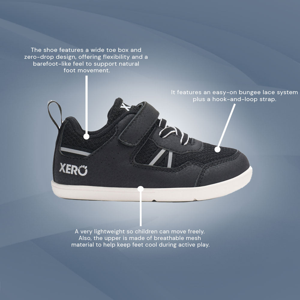 XeroShoes - Prio - Little Kids - Black/White