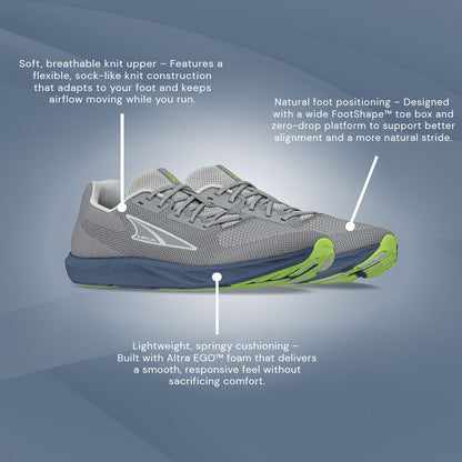 Altra - Escalante 4 - Grey/Lime- Mens